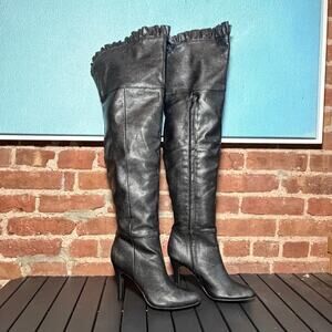 Over-The-Knee Heeled Black Boot